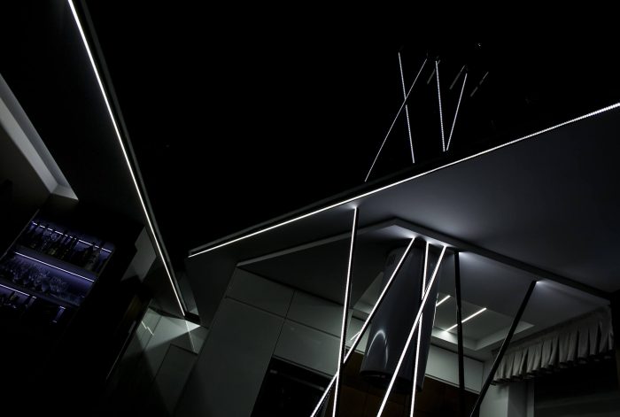 Projekt wnętrza mieszkania - salon - Rokitki koło Tczewa - autorski projekt lamp