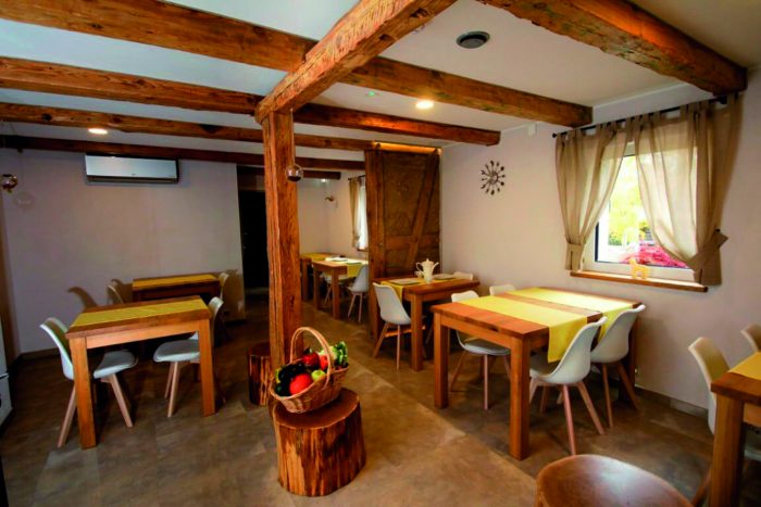 Projekt wnętrza hotelu - sala jadalna - Mezowo