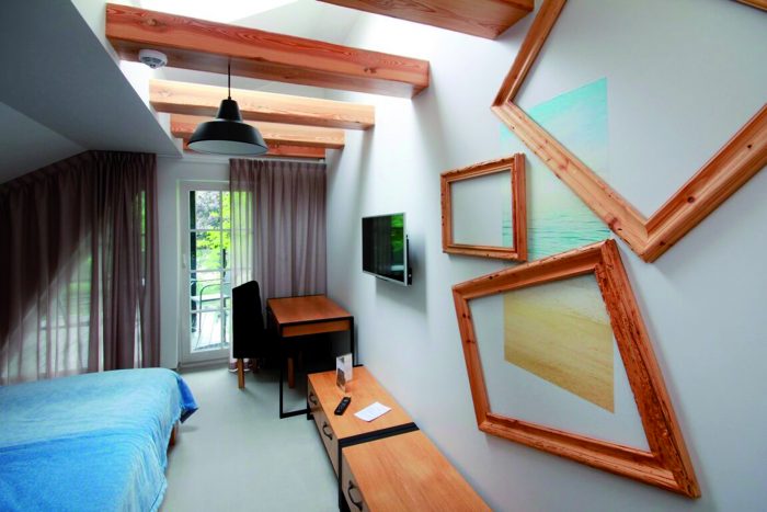 Projekt wnętrza hotelu - pokój hotelowy - Mezowo