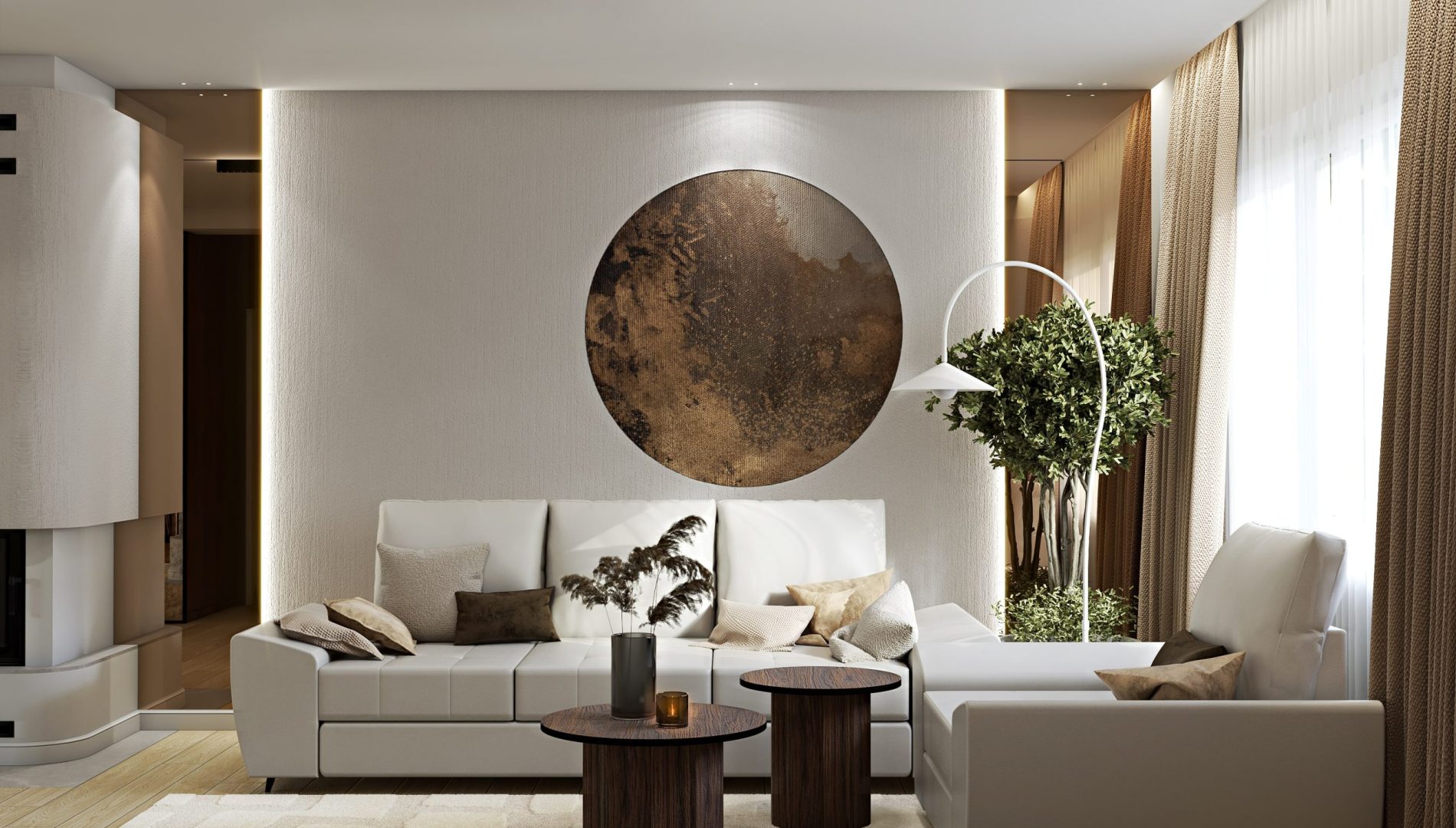 salon w stylu japandi modern